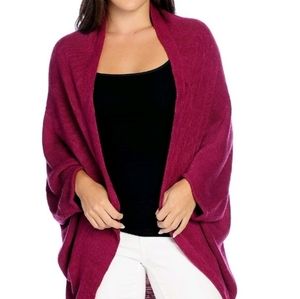 Harve' Bernard Open Front Cocoon Wrap in 3 colors: Grape, Berry and Camel